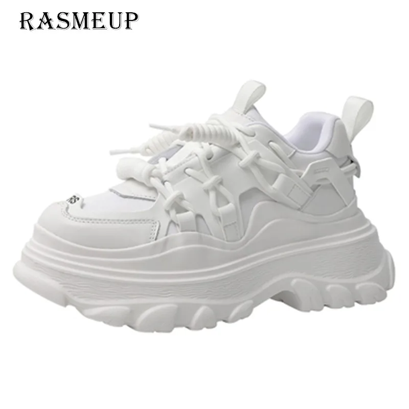 

RASMEUP Breathable Mesh Trainers Women Shoes 2022 New Spring Casual Vulcanized Shoes Thick Bottom Running Shoes Zapatillas