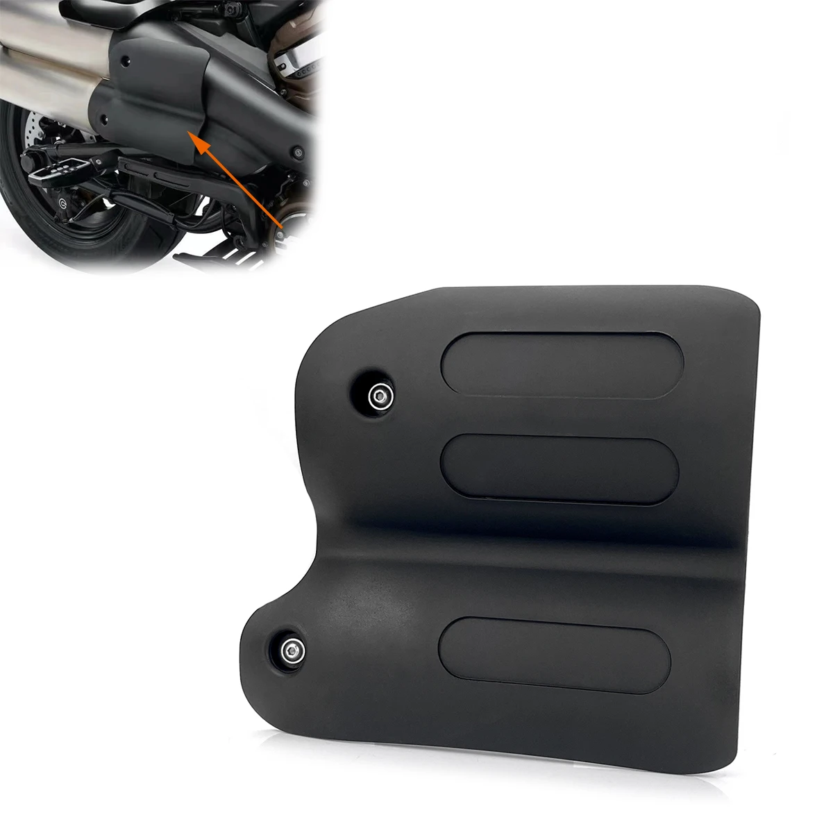 

Motorcycle Black Rear Passenger Heat Shield Deflector Cover for harley sportster S 1250 RH1250S 2021 2022