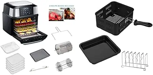 

Air Fryer & Food Dehydrator & GWA0080 Kit 3-Piece Air Fryer Oven Accessory, Power, Yedi-Includes 6 Quart Basket, Baking