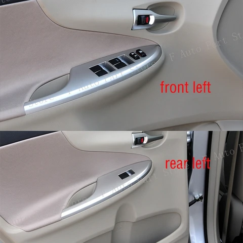 Для LHD для Toyota Corolla 2007 2008 2009 2010 2011 2012 2013, электрический переключатель управления подъемом окна, панель, крышка, рамка