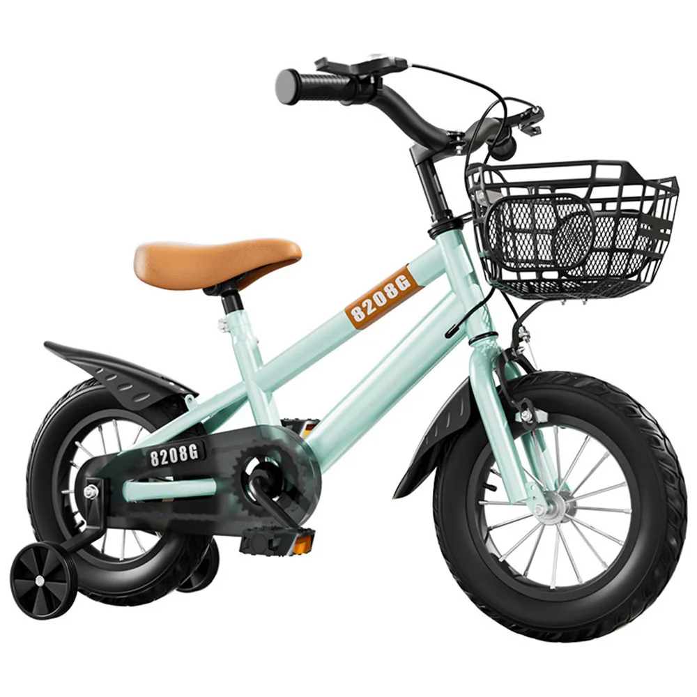 

Children's Bicycles With Auxiliary Wheels Basket Ordinary Foot Pedal Front And Rear Dual Brakes 12/14/16/18 Inches Bike