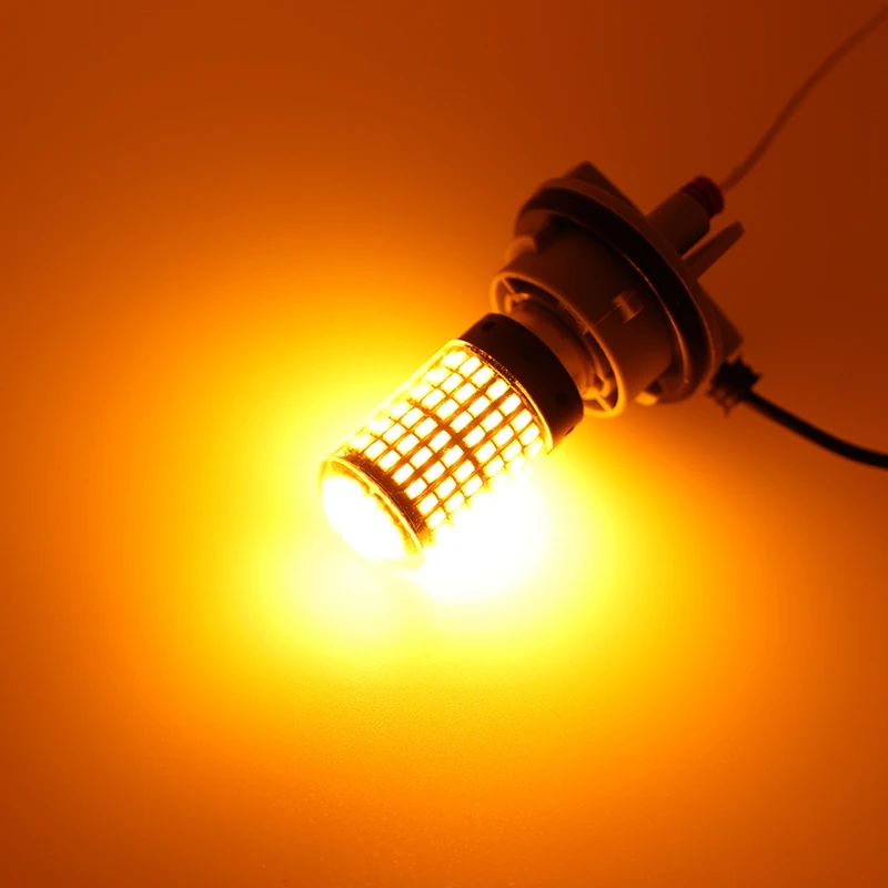 2 шт. светодиодные лампы 3156 P27W T25 3014 144Smd Canbus высокой яркости автомобиля задние