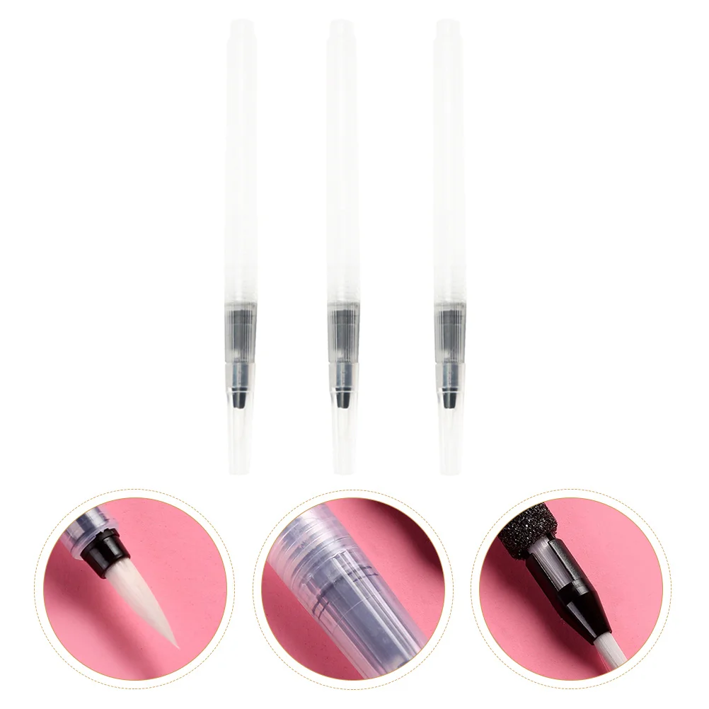 

3pcs Large Capacity Water Brush Pens Soluble Painting Pen Painting Tools
