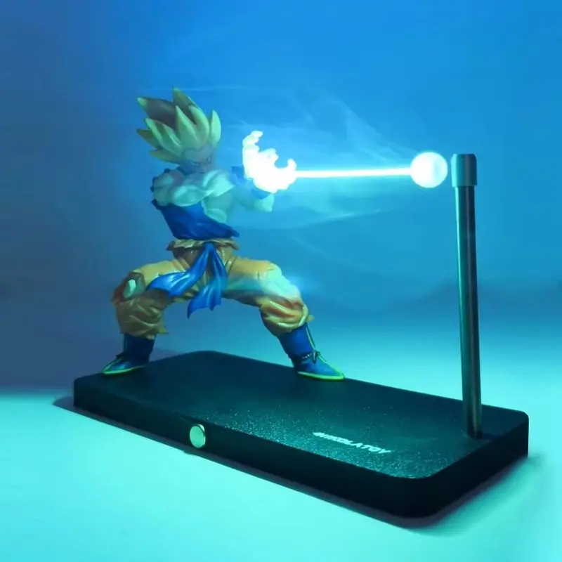 Фото Новый Dragon Ball Son Goku Kame Hame Ha Ночник Аниме Фигурка Сенсорный Магнитный Ночник Креативное Украшение Стола Модель Игрушки №4