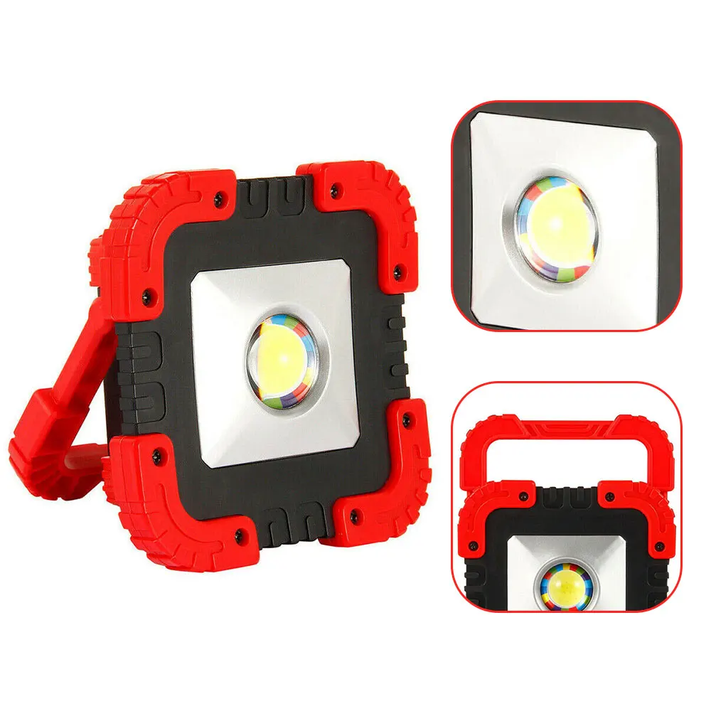 

Rechargeable LED COB Work Light Solar Camping Security Floodlight Emergency Lamp
