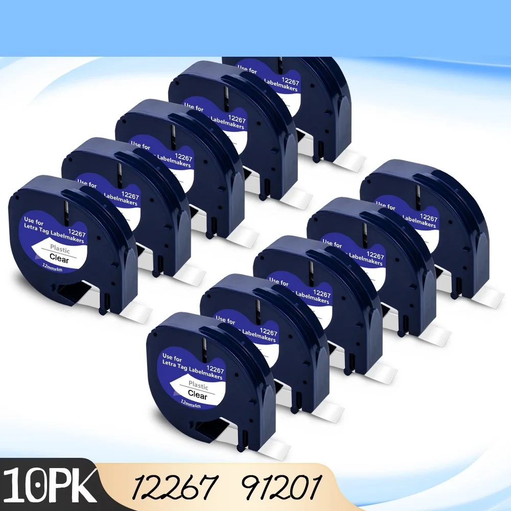 

NEW 12mm 12267 Tape For DYMO LetraTag 91200 12267 91201 91202 91203 91204 91205 Compatible Label Tape For DYMO LetraTag Label