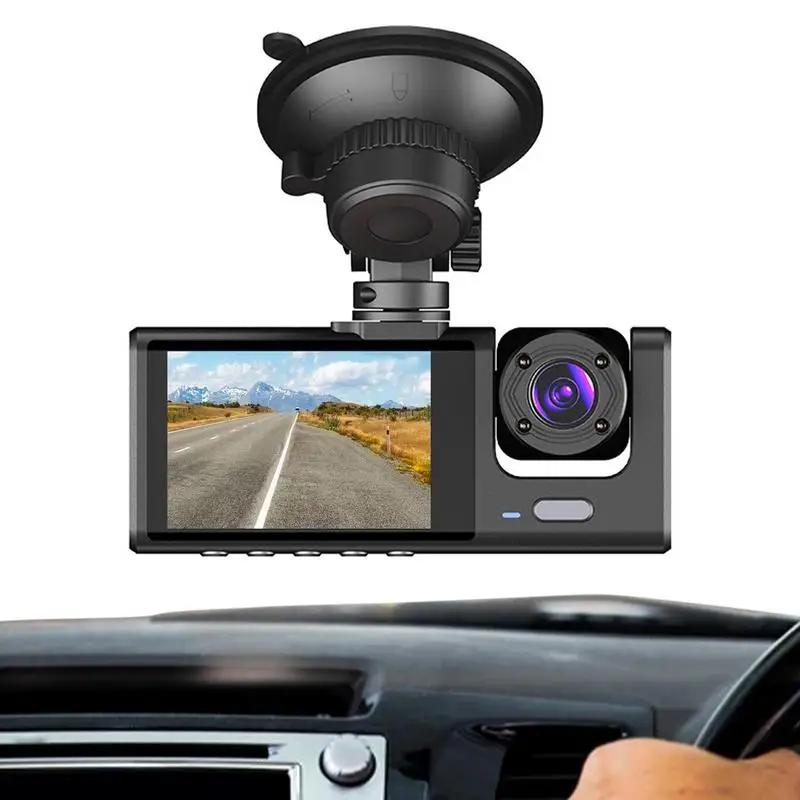 

3 Channel Cam For Car Camera Video Recorder Cam DVRs Black Box DVR With Rear View Camera 24H Parking Monitor