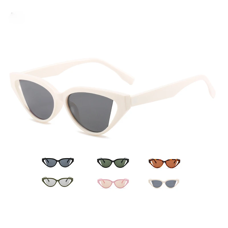 

Women Small Frame Sunglasses Luxury Personality Beige Color Sun Protection Cat Eye Men's Clothing Accessories Eyewear Oculo