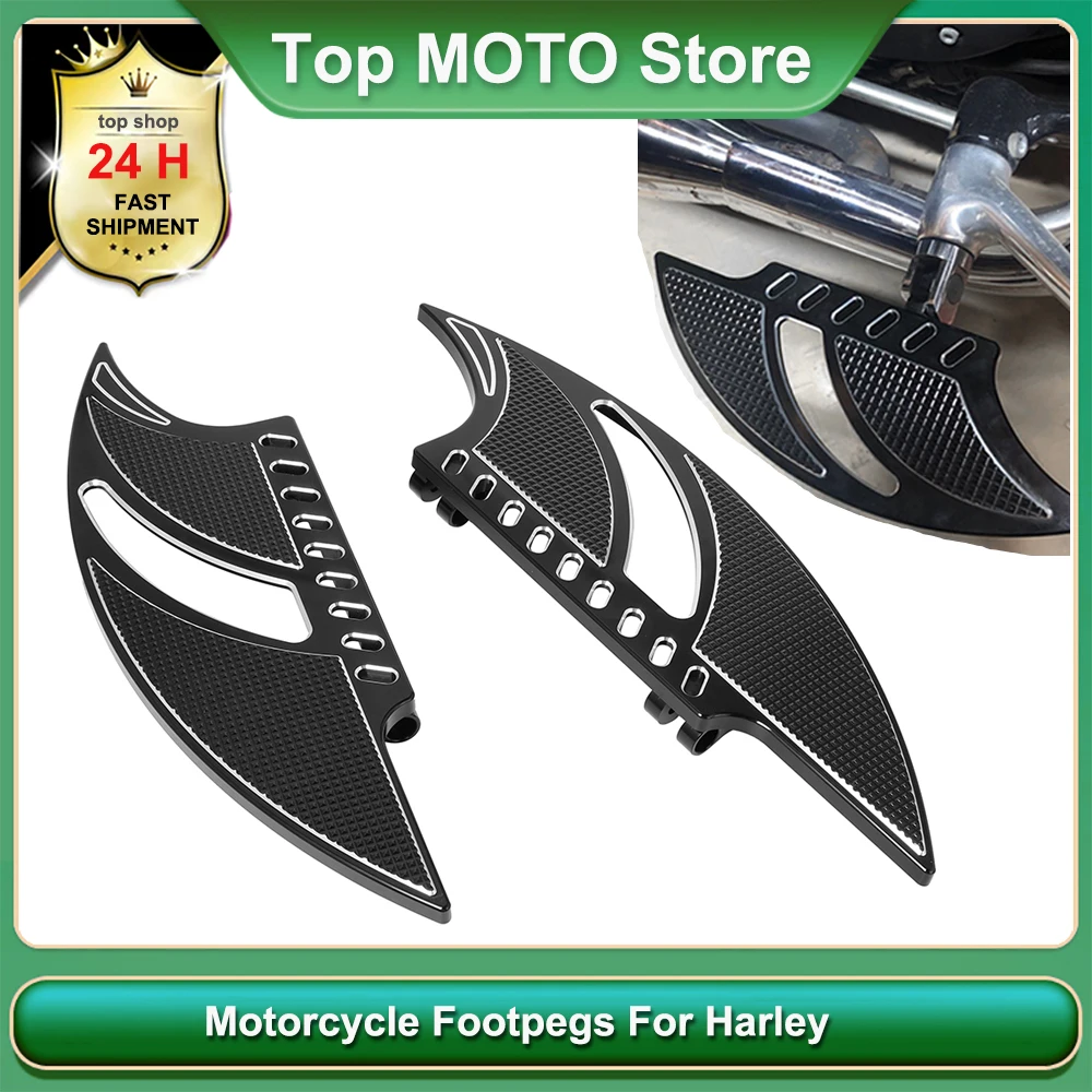 

Motorcycle Footpegs Front Driver Stretche Floorboards Foot Rests For Harley Touring Softail FL Dyna FLD 1986-2015 Models