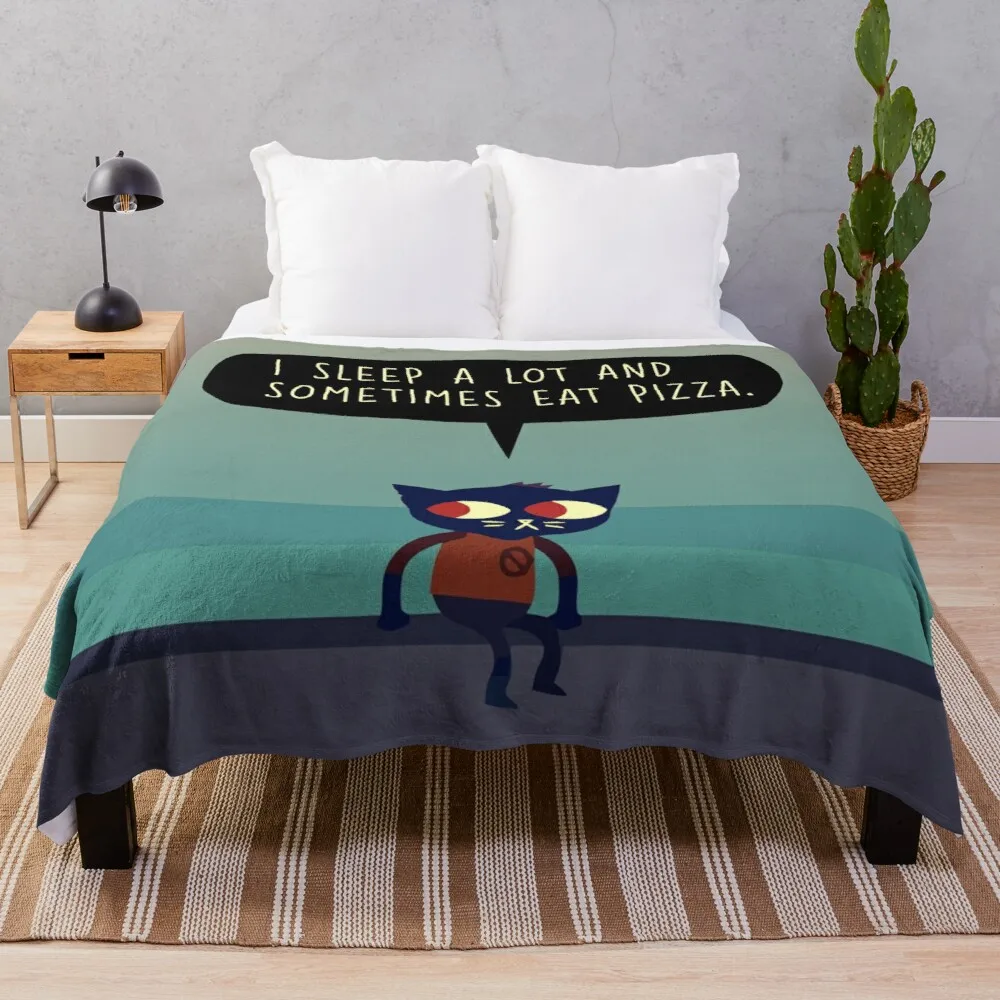 

Night In The Woods Pizza Throw Blanket Decorative Blankets Baby Blanket