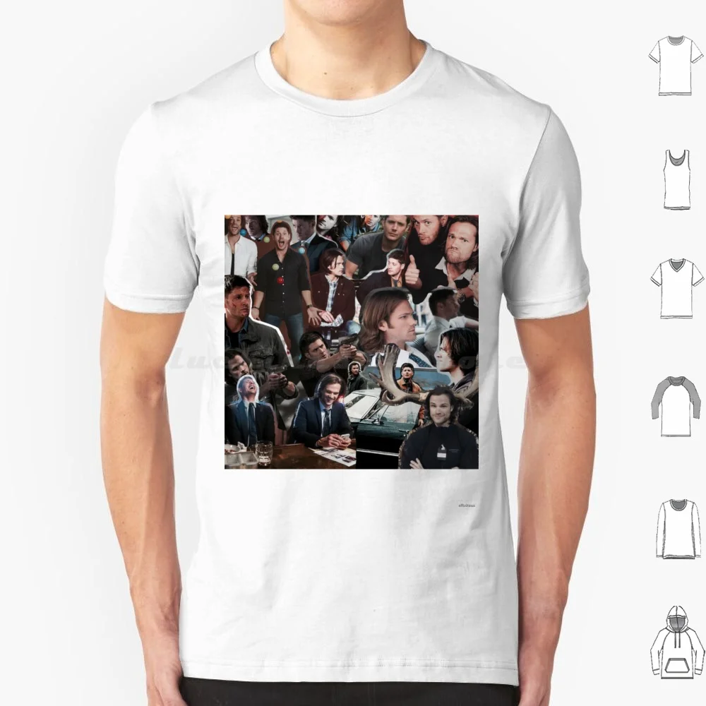 Sam &amp Dean Winchester / Jensen Ackles Jared Padalecki-сверхнатуральная футболка из хлопка для мужчин и