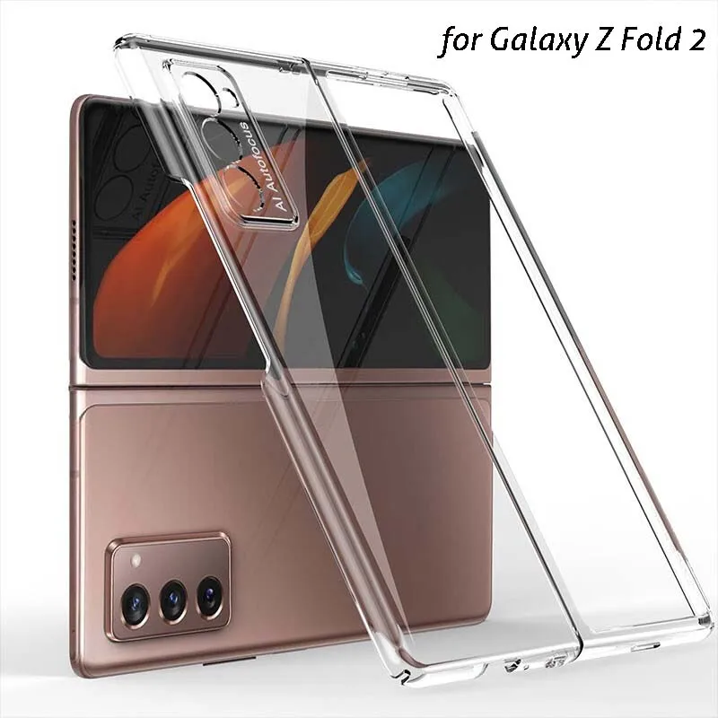 Transparent Case for Samsung Galaxy Z Fold 2 Front Back Protective Cover for Galaxy Z Fold2 Cases Shockproof PC Cases
