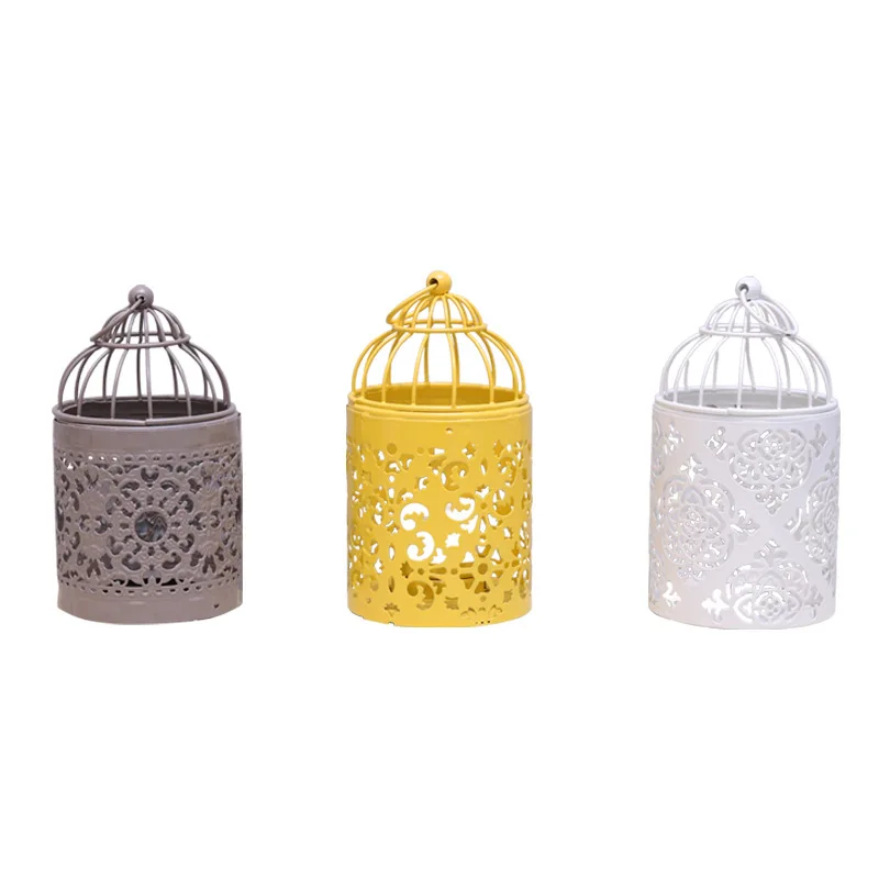 

Creativity Bird Cage Nordic Metal Candle Holders Fashion Christmas Art Ornaments Arredamento Casa Christmas Decorations EC50ZT