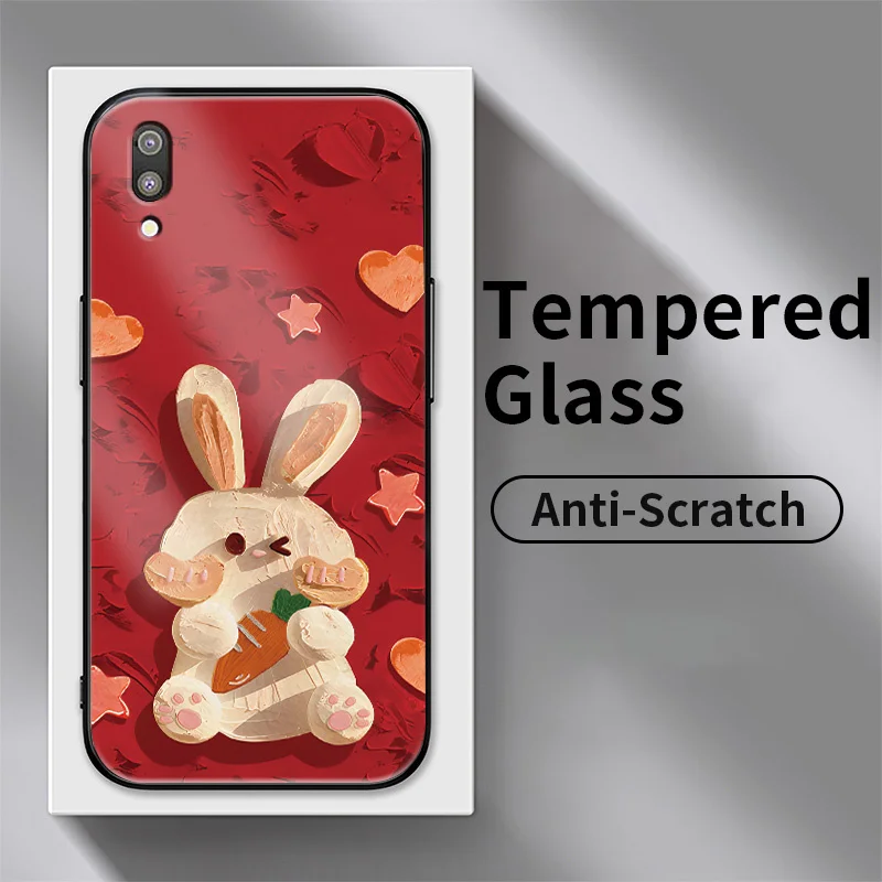 

Radish Rabbit Phone Case for Samsung Galaxy M10 M21 M23 F23 F13 M13 M30 M30S M31 M31S M51 M52 M53 M62 F62 Glass Cellphone Cover