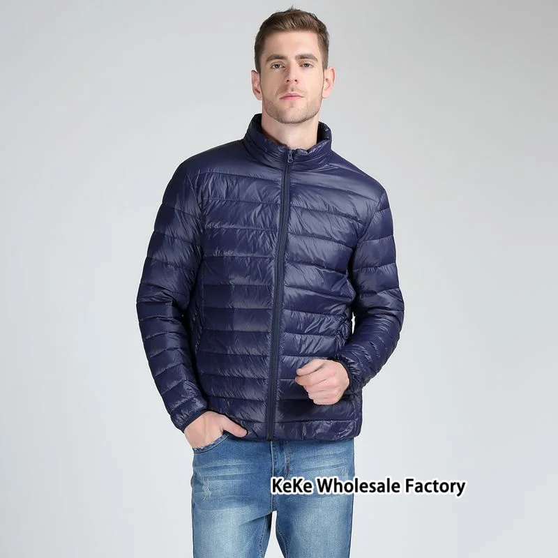 2023 New Brand Winter Men Down Coats Fashion Casual Thick Warm Solid Color Down Jackets Men's Slim Fit Coats Tops Comfortable