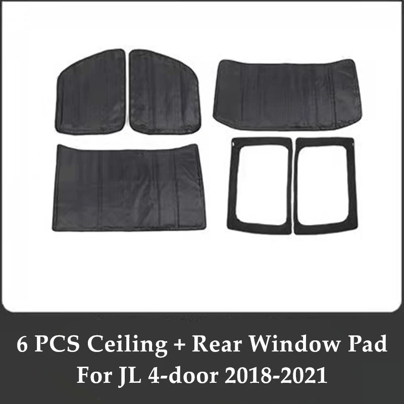 

Звукоизоляционная Накладка для Jeep Wrangler JK JL 2012-2022, 2/4 дюйма, накладка на двери, твердая верхняя часть, заднее окно, Потолочная крыша, теплоизоляция