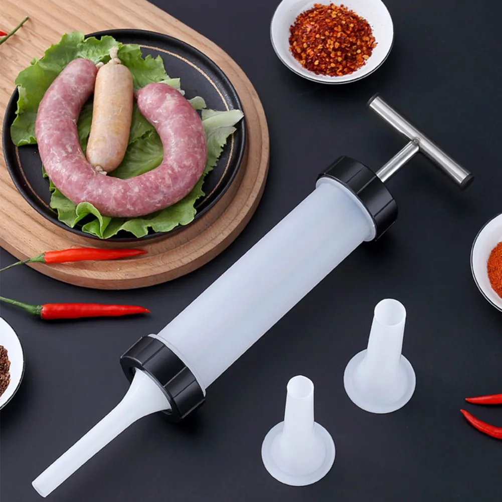 

Ручные наполнители для сосисок, колбасный шприц, инструмент для наполнения мясом, практичная колбасная машинка, шприц, воронка, насадка для ...