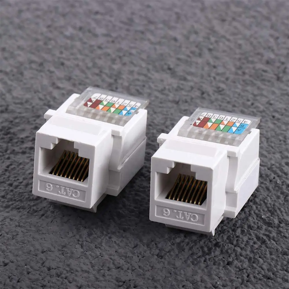 Фото Женский Ethernet-адаптер AMP Сетевой адаптер без инструментов Информационная розетка Сетевой модуль CAT6 Сетевой разъем Разъем RJ45 №1