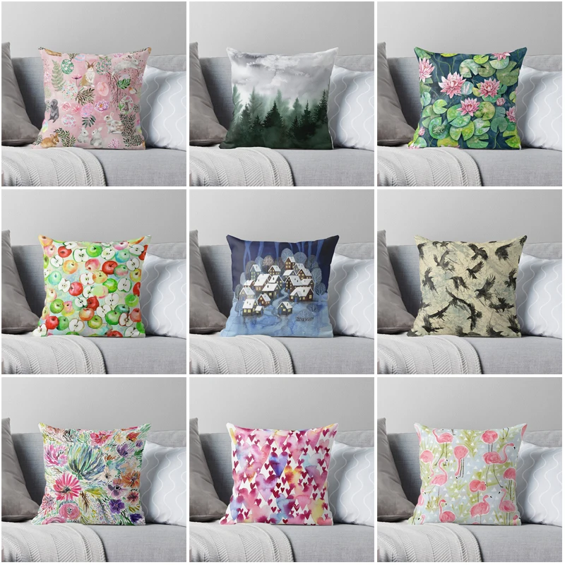 

Decorative Home pillow case Cushion covers nordic 45*45 40*40 40x40cm Modern Living Room sofa House bed 50*50 60*60 abstraction