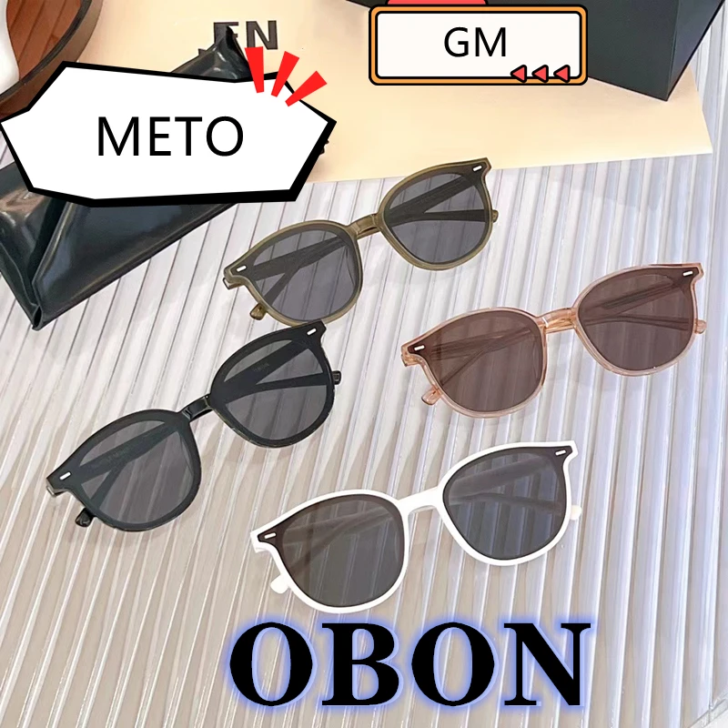 2022 New Fashion GENTLE OBON Monst METO Sunglasses For Small Face Women Men Brand Vintage Trending Luxury Acetate Round UV400 GM