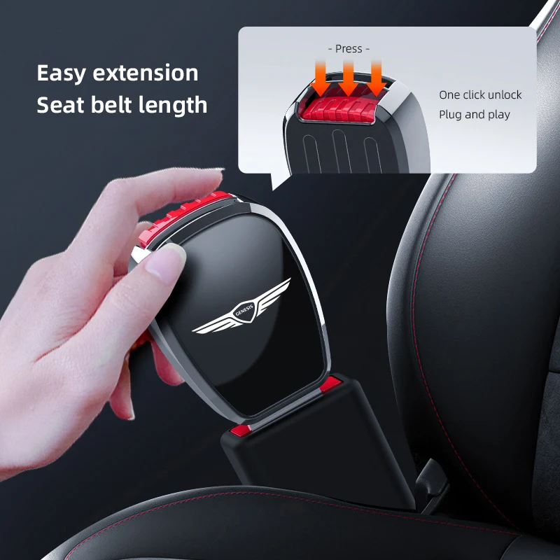 Car Seat Belt Clip Extender Metal Badge Lock Buckle For Genesis G80 GV70 GV80 GV60 G70 Essentia Neolun G90 GV90 X Car (art.: 3920cbc8db321) - 3920cbc8db321