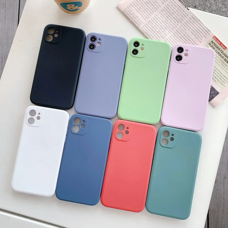 

New Liquid Silicone Colorful Phone Case for iphone 14 13 Pro Max Shell Cover 12 11 Pro 8 7 PLUS X XS XR Max Shockproof TPU Bag