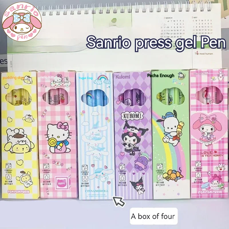 

Sanrio 24pcs Boxes Press Gel Pen High-value Cartoon Koromi Melody Students Write Black Pens 0.5mm St School Office Supplies Gift
