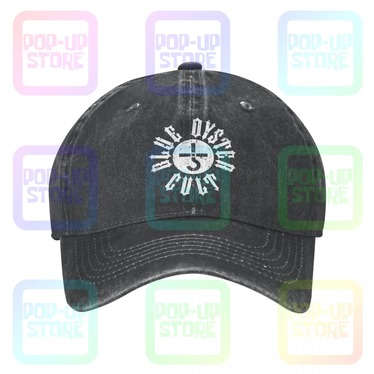 Голубая джинсовая бейсболка с логотипом клуба устриц