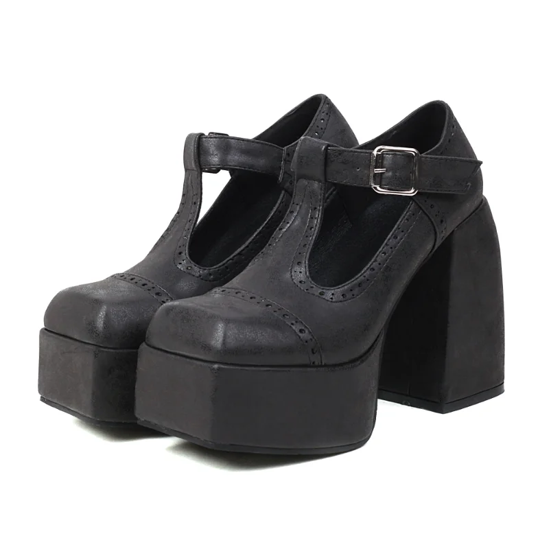 2023 new Spring women pumps plus size 23-28cm length Microfiber leather upper Square toe Sexy shoes thick heel womens shoes