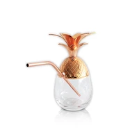 2021 hot sell ceramic tumbler pineapple 304 stainless steel glass tea packaging cup in bulk