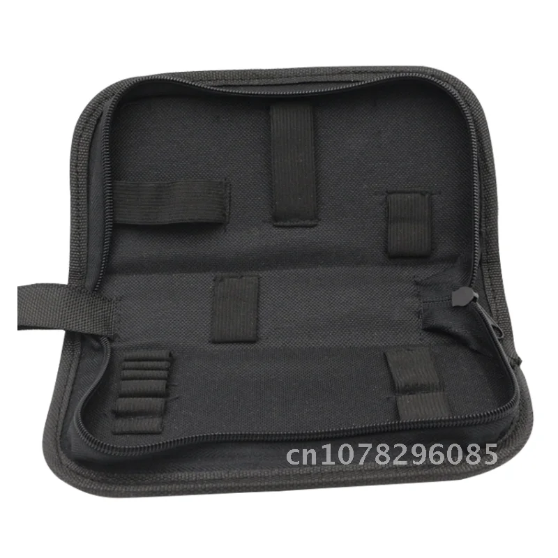 Черная многофункциональная парусиновая сумка для ремонта часов портативная