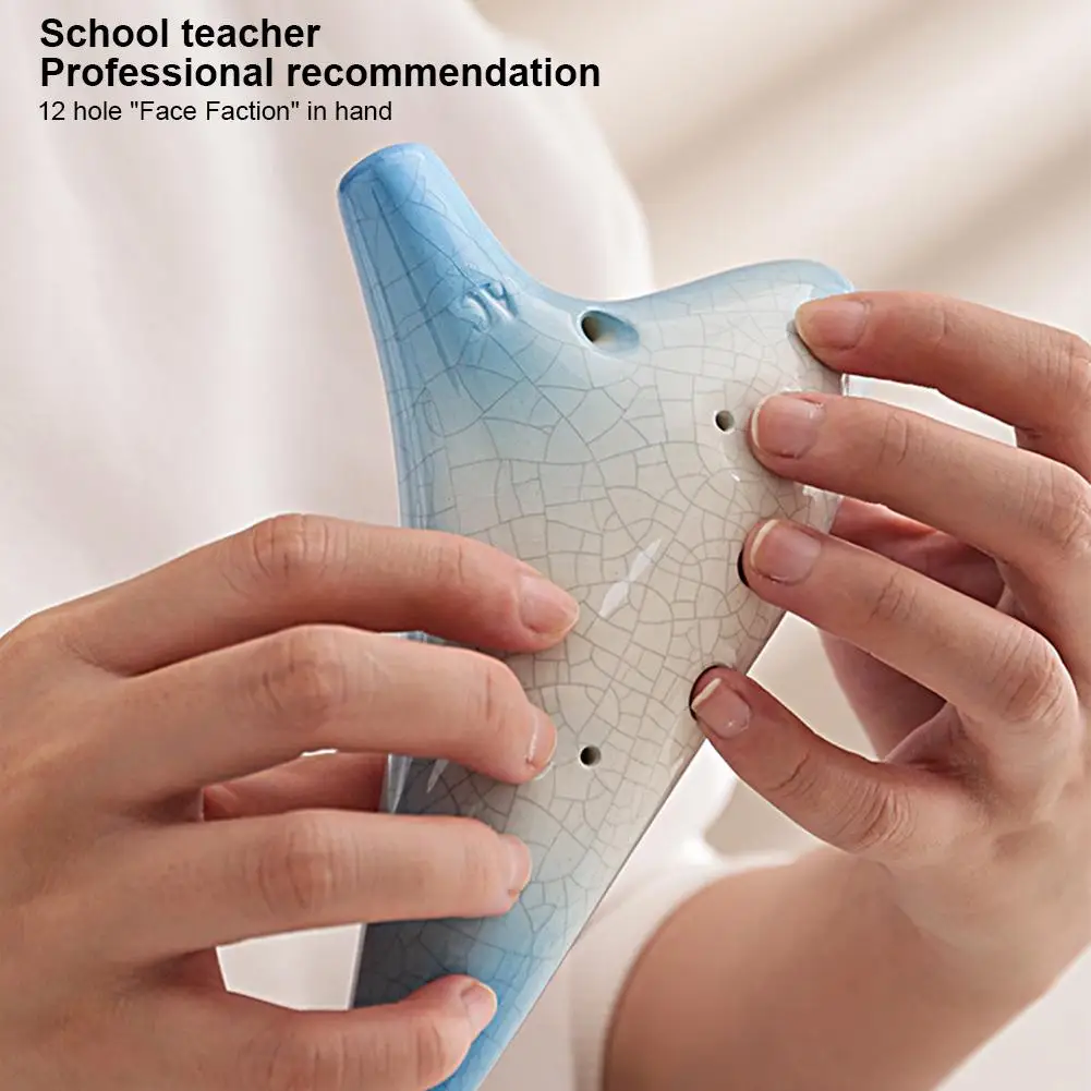 

Ocarina 12-hole Alto C-tune, керамический узор с трещинами для преподавания