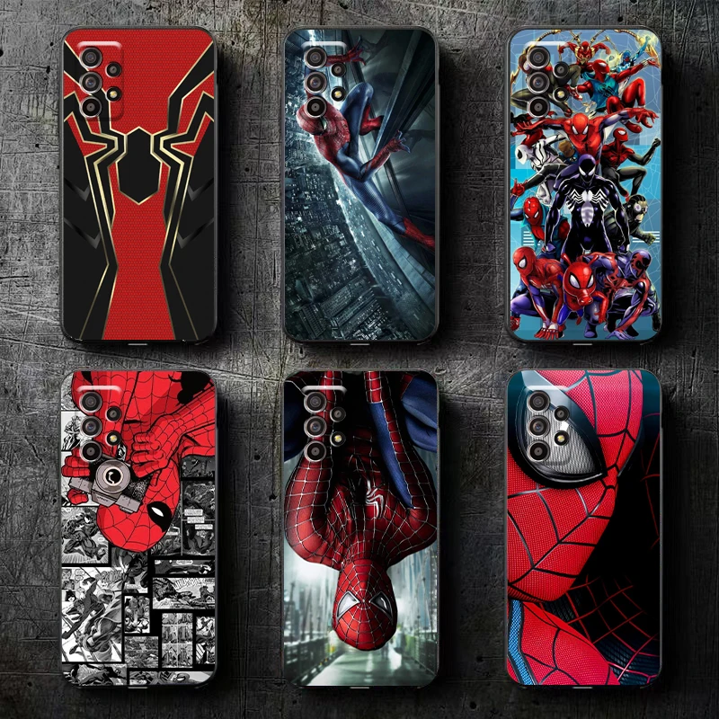 

MARVEL Spider-Man Phone Case For Samsung Galaxy S8 S8 PLus S9 S9 Plus S10 S10E S10 Lite 5G Plus Silicone Cover Black Back Soft
