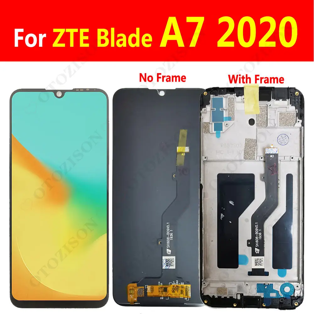 Дисплей 6 09 дюйма для ZTE Blade A7 2020 ЖК-дисплей с рамкой сенсорный датчик дигитайзер в
