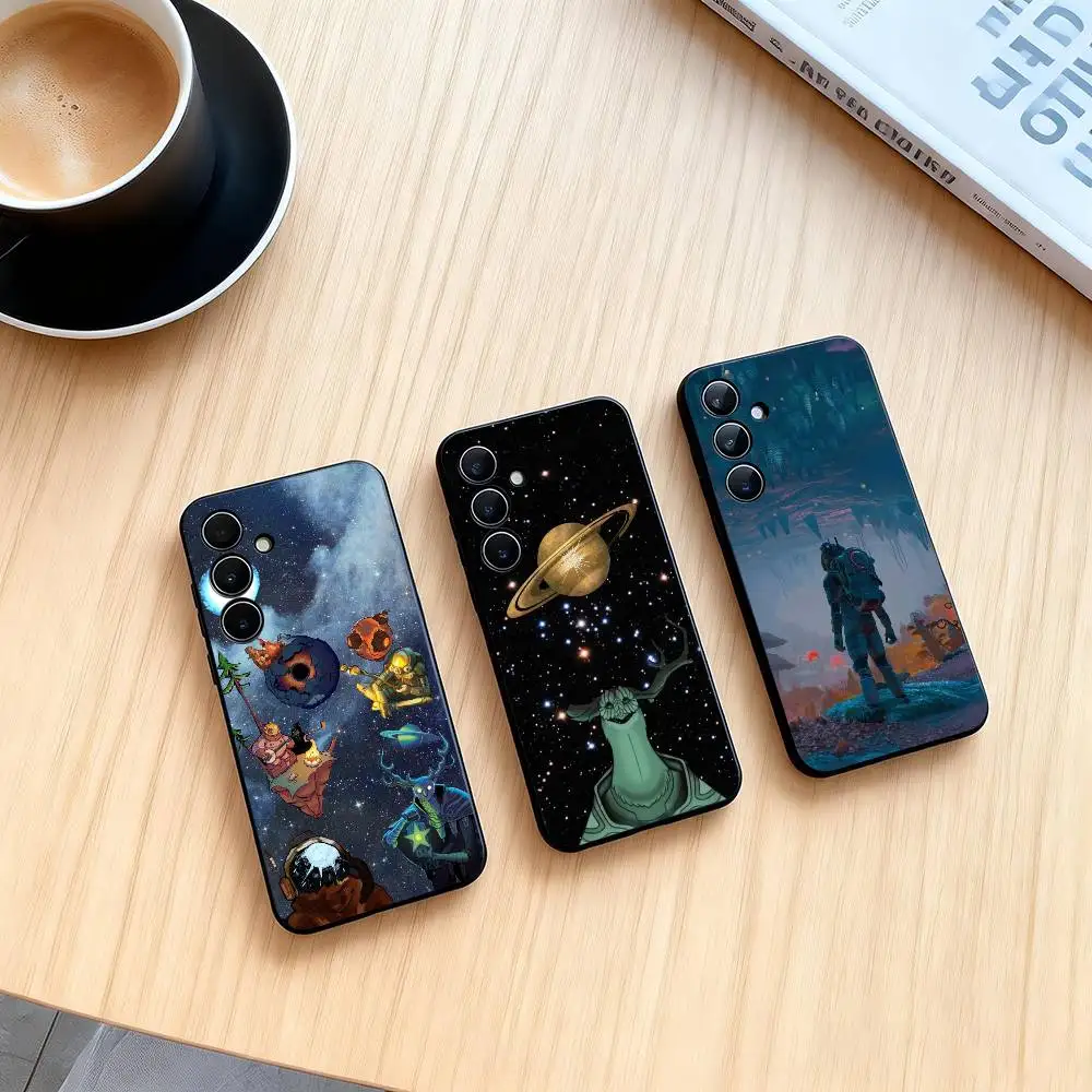 Фото Чехол для телефона O-Outer Wilds Game, черный, силиконовый, мягкий, для Samsung Galaxy A73, A72, A71, A70, A53, A52, A51 №1