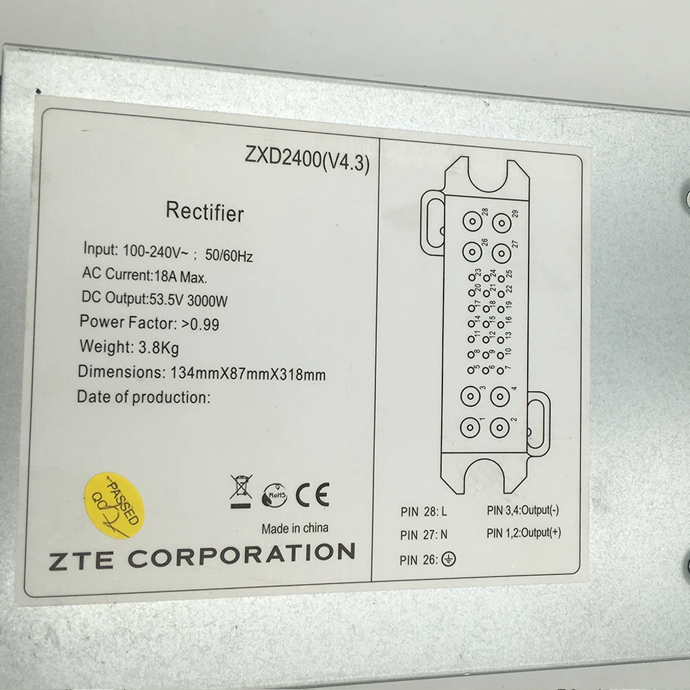 Модуль питания связи ZXD2400 для ZTE V4.0 V4.1 V4.3 48 В 50 А Отличный тест