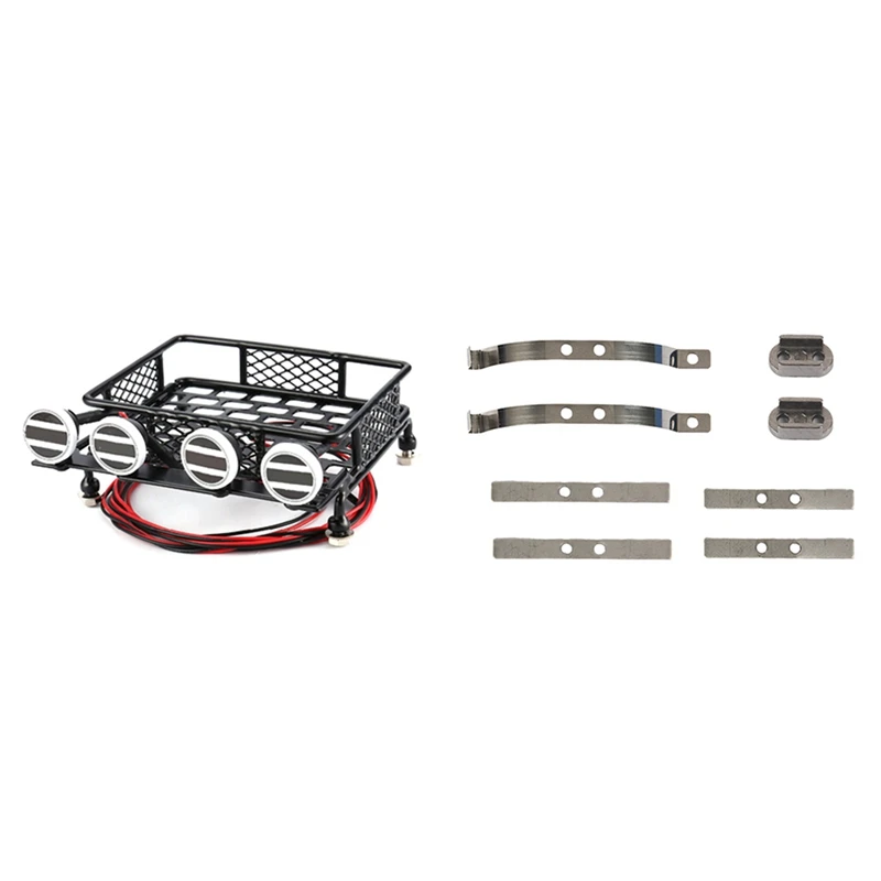 

1 шт. багажник на крышу автомобиля Rc с 4 круглыми светодиодными световыми полосками и 1 комплект стальных амортизационных листовых пружин по...