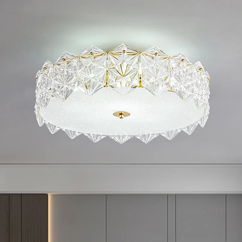 

Современная Минималистичная стеклянная Хрустальная потолочная лампа со снежинками, люстра для гостиной, спальни, украшение для кабинета, светодиодное комнатное освещение для