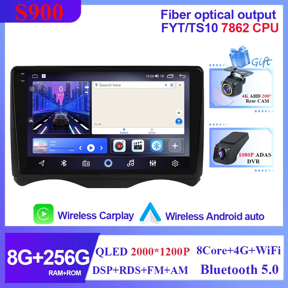 

Автомобильный радиоприемник Carplay Android 15 для Citroen C2 2002-2006 Citroen C3 Стерео Мультимедийный плеер GPS-навигация Головное устройство без 2din DSP