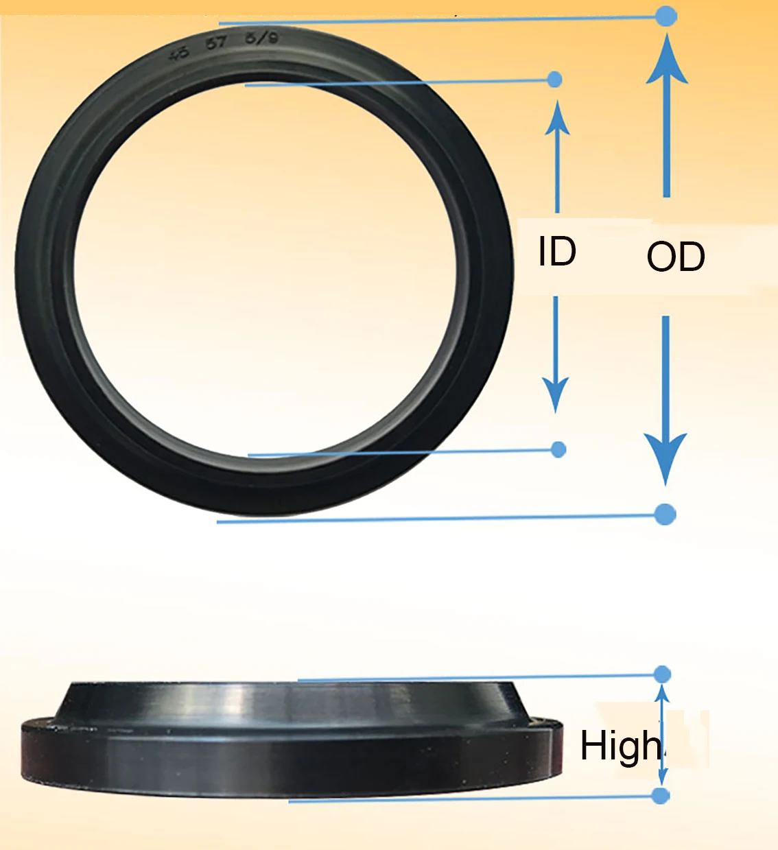 ID 18-200 мм YXJ/FA Тип FKM Фторкаучук Масляное уплотнительное кольцо Соломенная шляпа