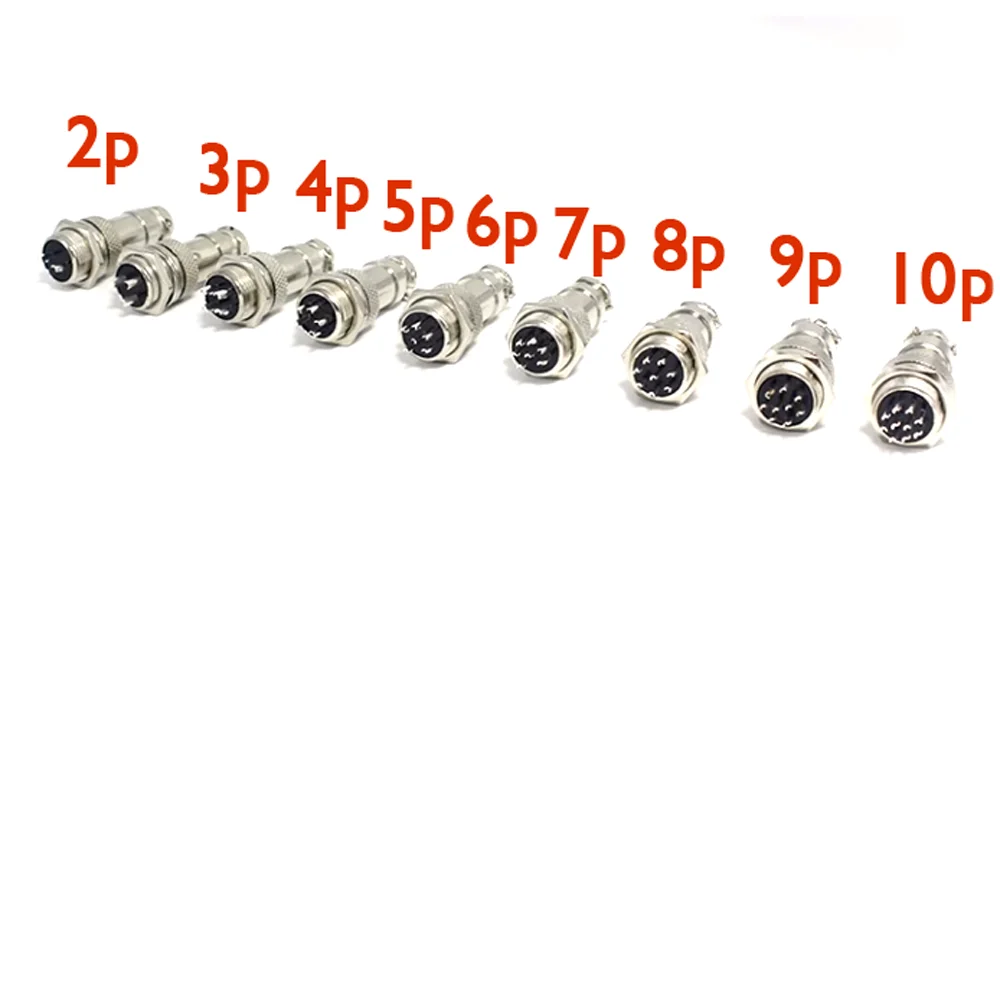 Авиационная штепсельная вилка GX16-2P 3P 4P 5P 6P 7P 8P 9P 10P Штекерная + гнездовая круглая штепсельная вилка 16 мм