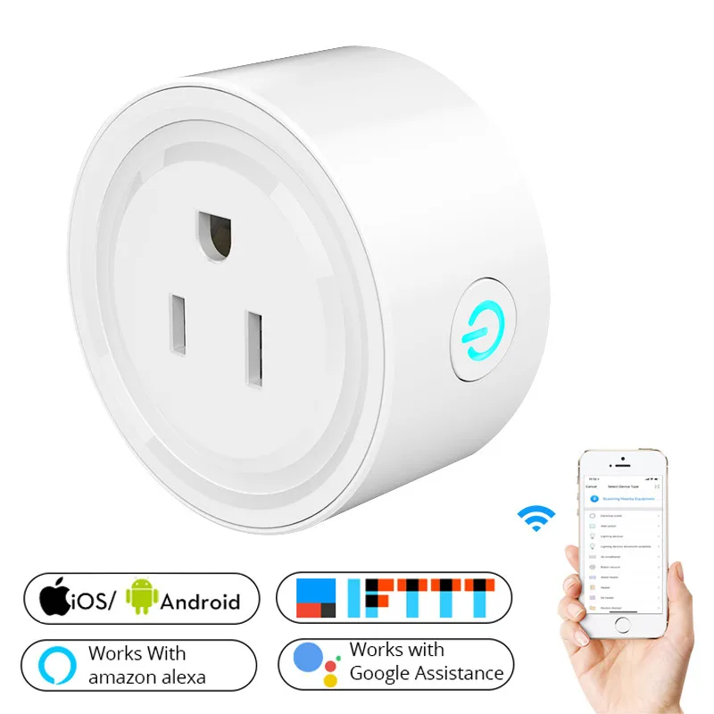 

Moes US WiFi Smart Socket Power Plug Outlet Remote Control Works with Amazon Alexa Google Home No Hub Required