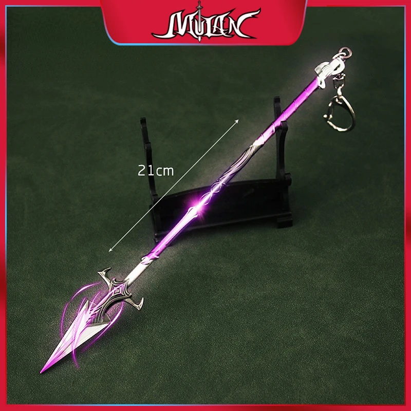 

Naraka: Bladepoint Weapon Lightning Lance 21cm The End of The Line Spear Metal Game Model Ornaments Katana Sword Kids Toys Gifts