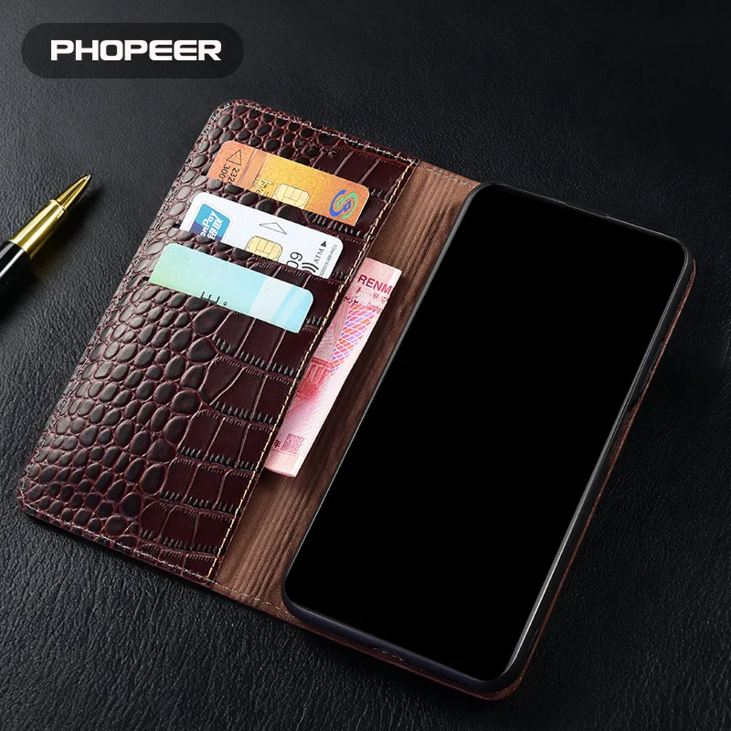 Фото Роскошный чехол для телефона из натуральной кожи для Realme Q5/3/2X I Neo 7 Turbo X SE C75/71, чехол для телефона с крокодиловым узором №5