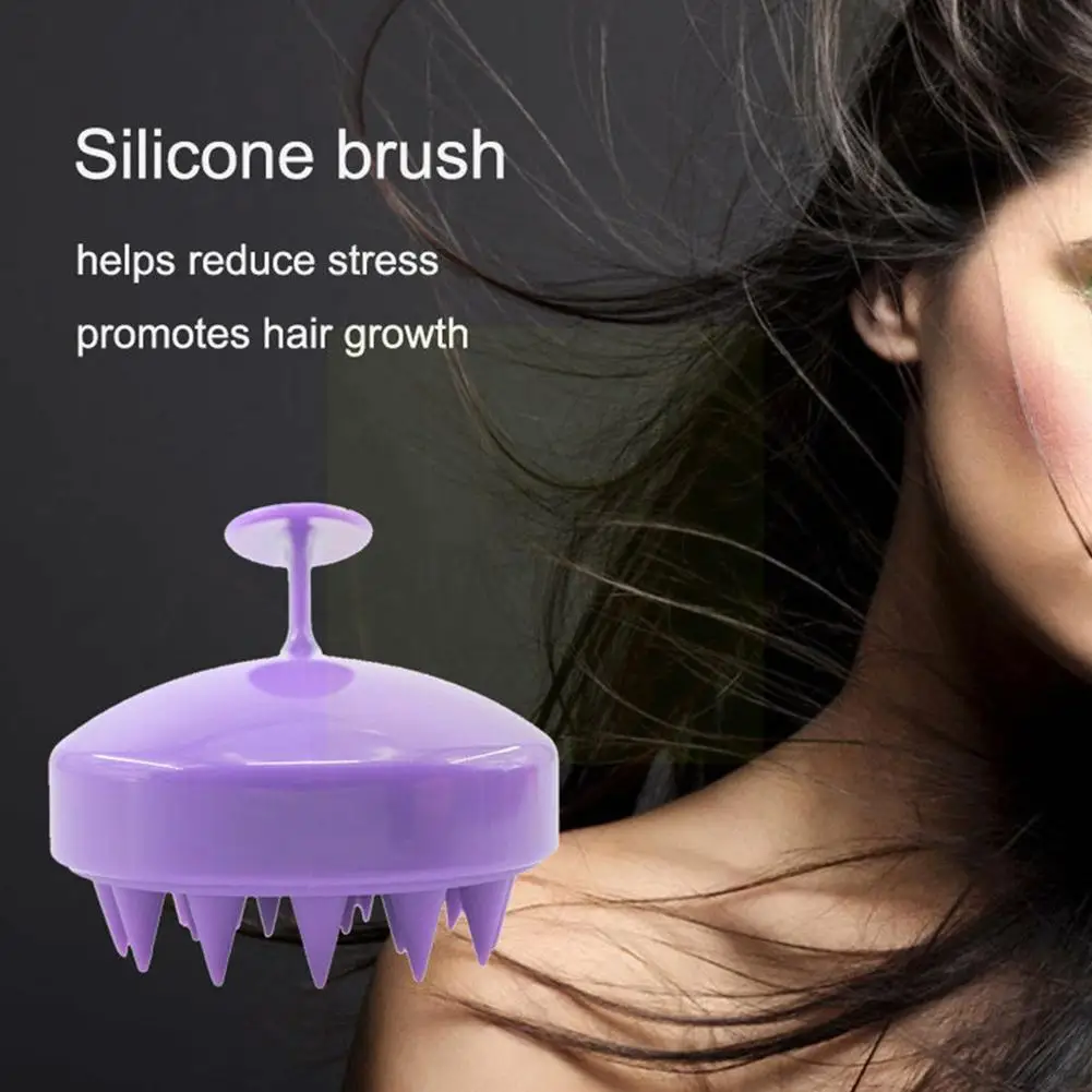

Anti-dandruff Brush Silicone Scalp Massager Brush For Washing Hair Wide Tooth Comb Body Scalp Massage Comb Hair B Z8f0