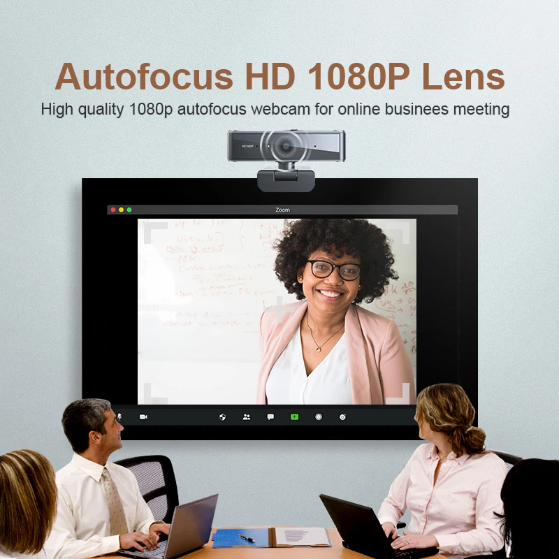 

FHD 1080P Webcam with Microphone No fisheye Wide-Angle for Desktop Laptop Computer Web Camera USB Plug and Play Compatible Skype