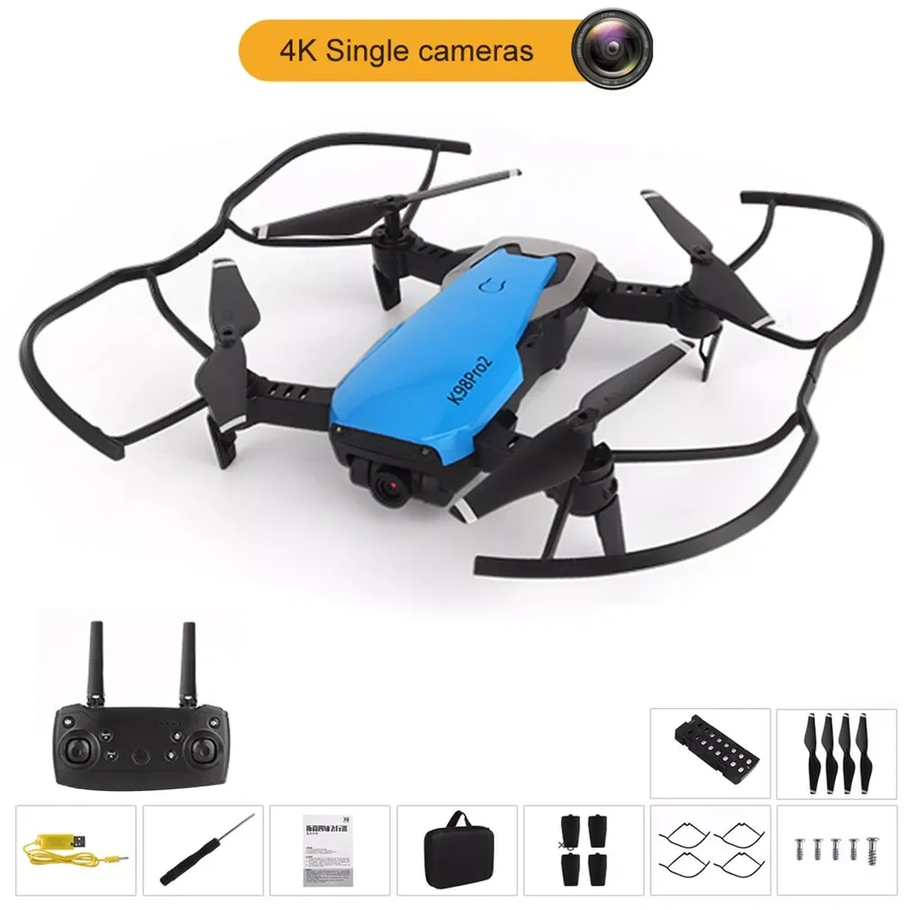 New K98 Pro2 Drone 4K HD Dual Camera Height Hold Wifi RC Foldable Quadcopter Dron Gift Toy Quadcopter With Camera Mini Drone