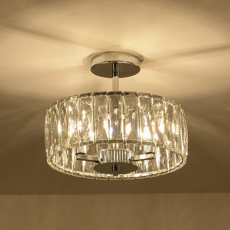 

Хрустальная хрустальная люстра для кухни, скандинавский комнатный светильник для гостиной, осветительные приборы, Хрустальная подвеска, диаметр 30 см