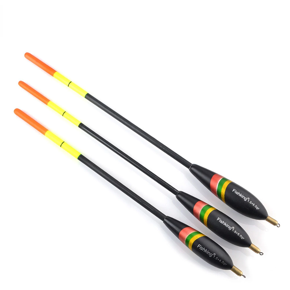 

OLOEY 3pcs Fishing Float Barguzinsky Fir Float Wood Float High Quality 2g-6g for Sea Fishing Tackle Accessories Plastic