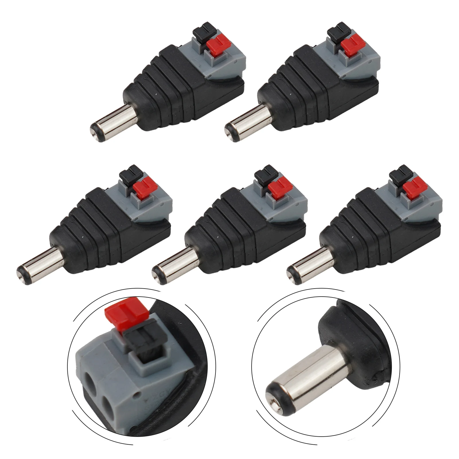 5 шт. Штекерный разъем постоянного тока питания для выходной мощности 5*2 1 мм